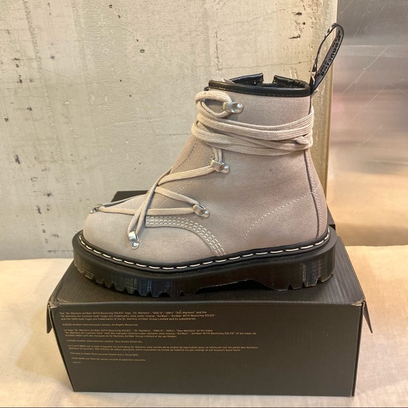 RICK OWENS FOR DOC MARTENS SS21 “PHLEGETHON” 1460 BEX PENTAGRAM LACE-UP BOOTS - Picture 5 of 13